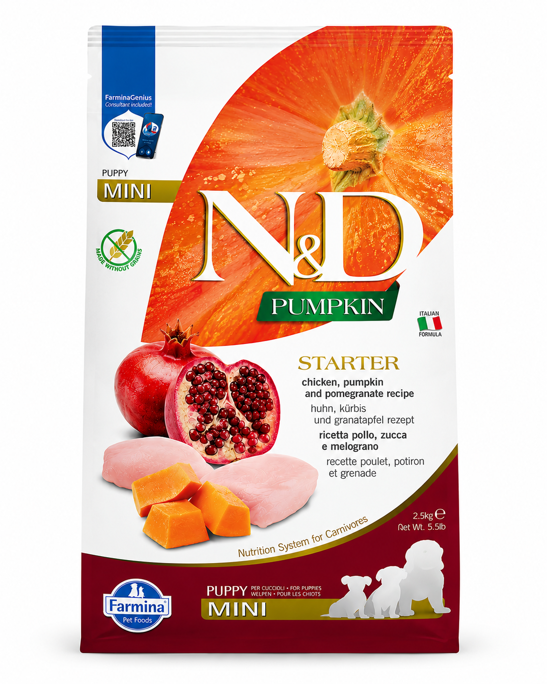 N&D Chicken Pumpkin Puppy Mini (Grain Free) 2.5kg