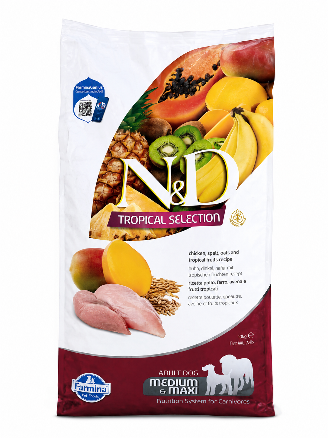 N&D Tropical Selection Adult Medium & Maxi 10kg