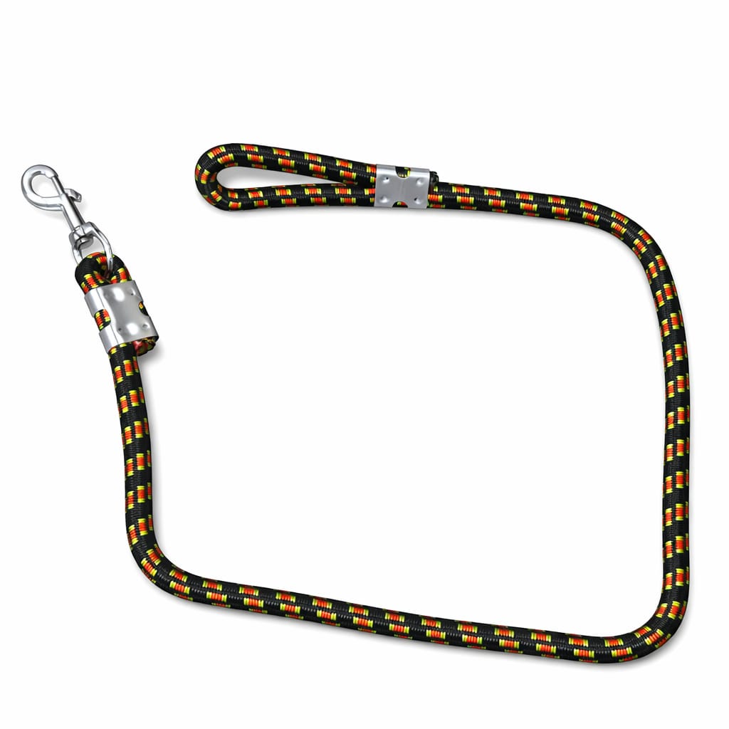 BLACK MULTICOLOR PATTERN DOG LEASH 25MM
