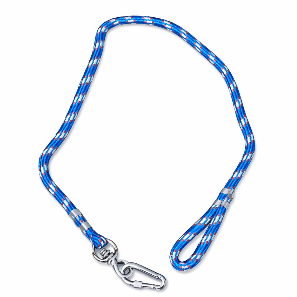 BLUE WHITE DOG LEASH WITH METAL HOOK 24MM