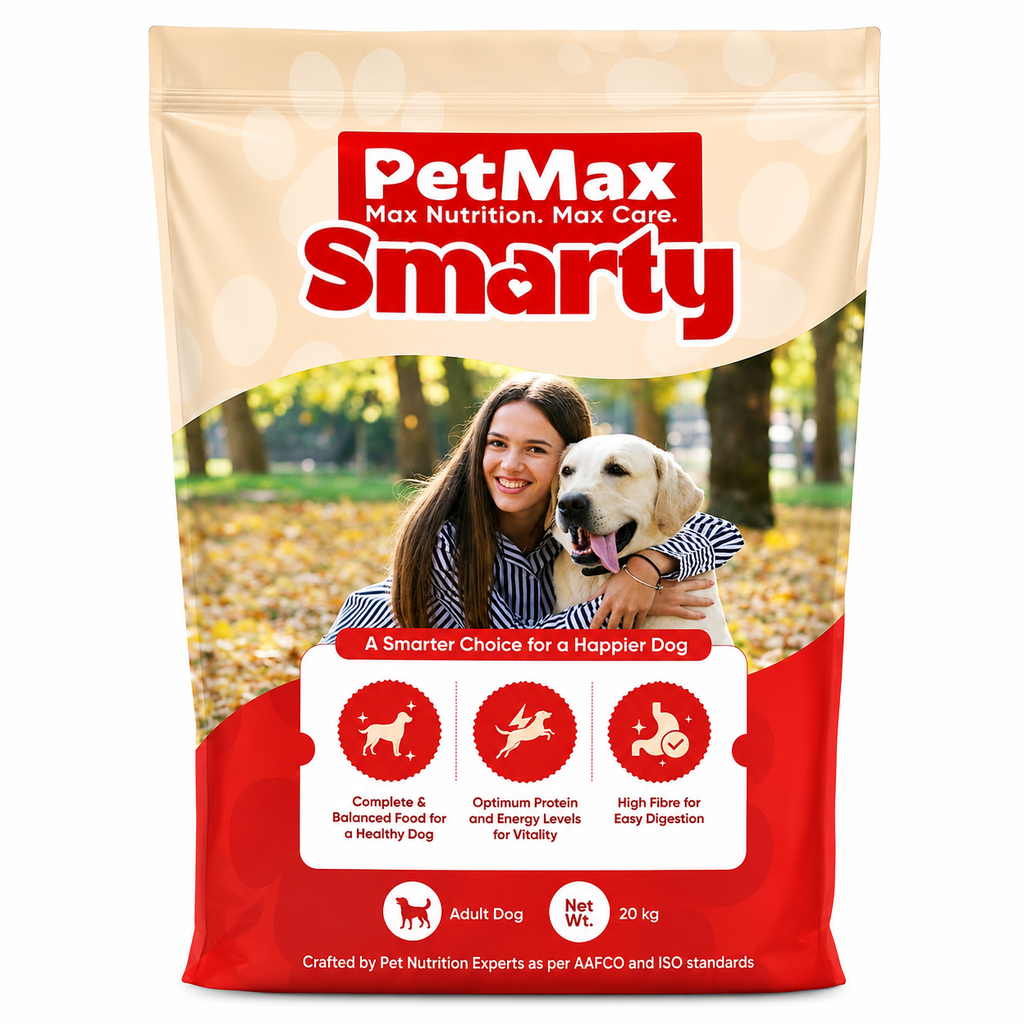 PetMax Smarty Adult Dog Food 20kg | Complete & Balanced Dry Dog Food | High Protein & Easy Digestion