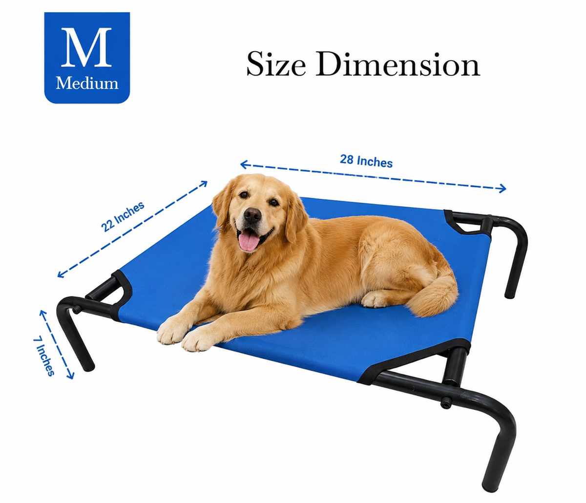 Elevated Cooling Pet Bed – Medium
