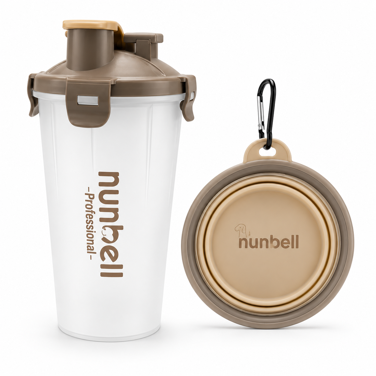 2-in-1 Portable Pet Water Bottle with Foldable Food Bowl | Leakproof Travel Water & Food Dispenser for Dogs & Cats